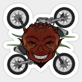 Motocross Devil (no caption) Sticker